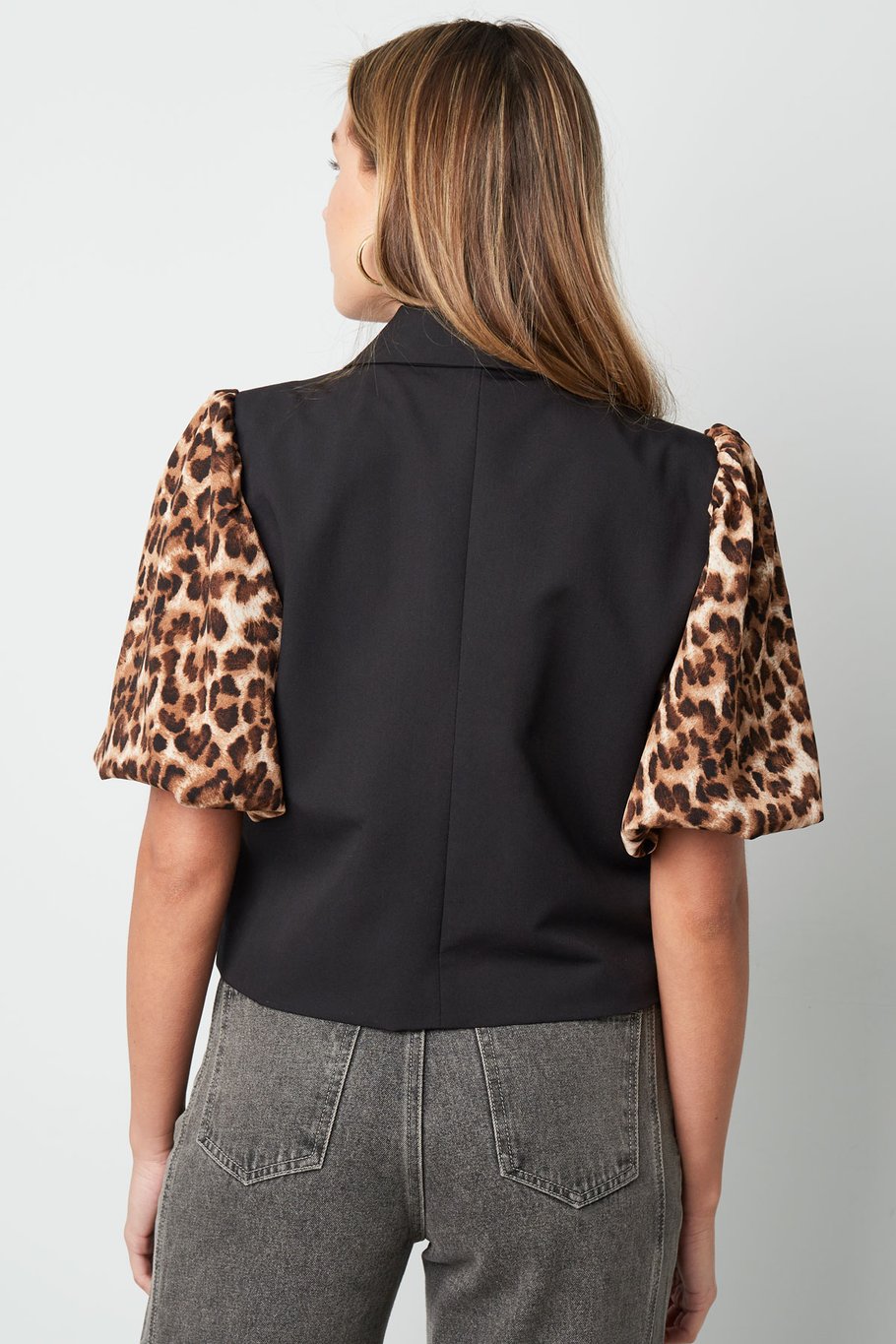 It-Girl Blazer mit Pantherärmeln - Braun Schwarz Bild4